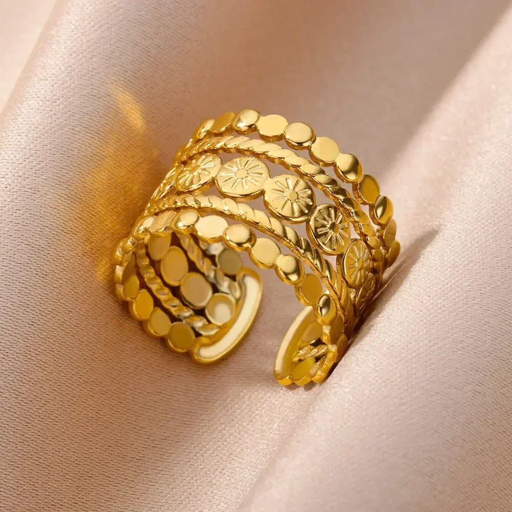 Stainless Steel Rings Aesthetic - Piña Colada