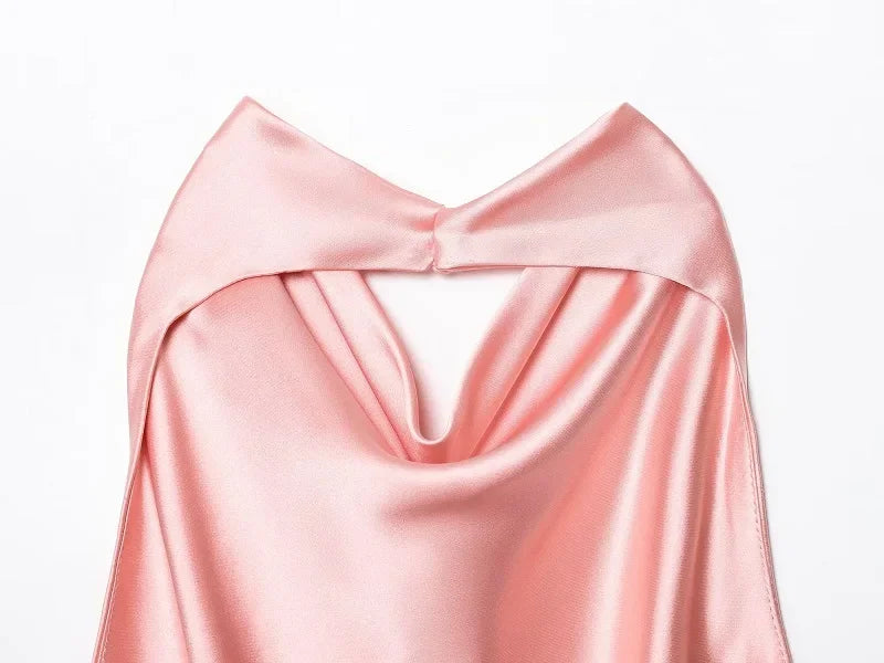 Satin Backless Camisole – Elegant Summer Essential - Piña Colada