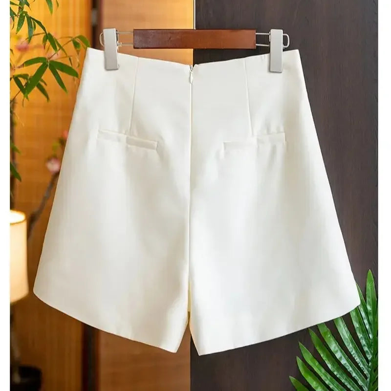 Casual Suit Shorts Wide Legs - Piña Colada