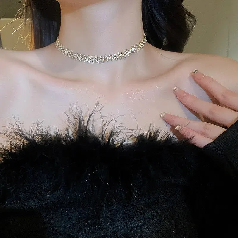 Full Rhinestone Choker - Piña Colada