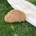 Straw Woven Bag Chain Strap - Piña Colada