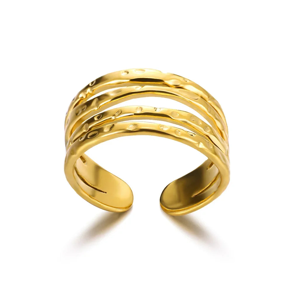 Stainless Steel Rings for Women Gold - Piña Colada