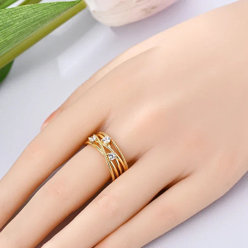 925 Sterling Ring Gold - Piña Colada