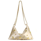 Women's Handbags Soft Satin Shoulder Chain Bag - Piña Colada