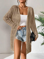 Knitted Cardigan Loose Fitting - Piña Colada