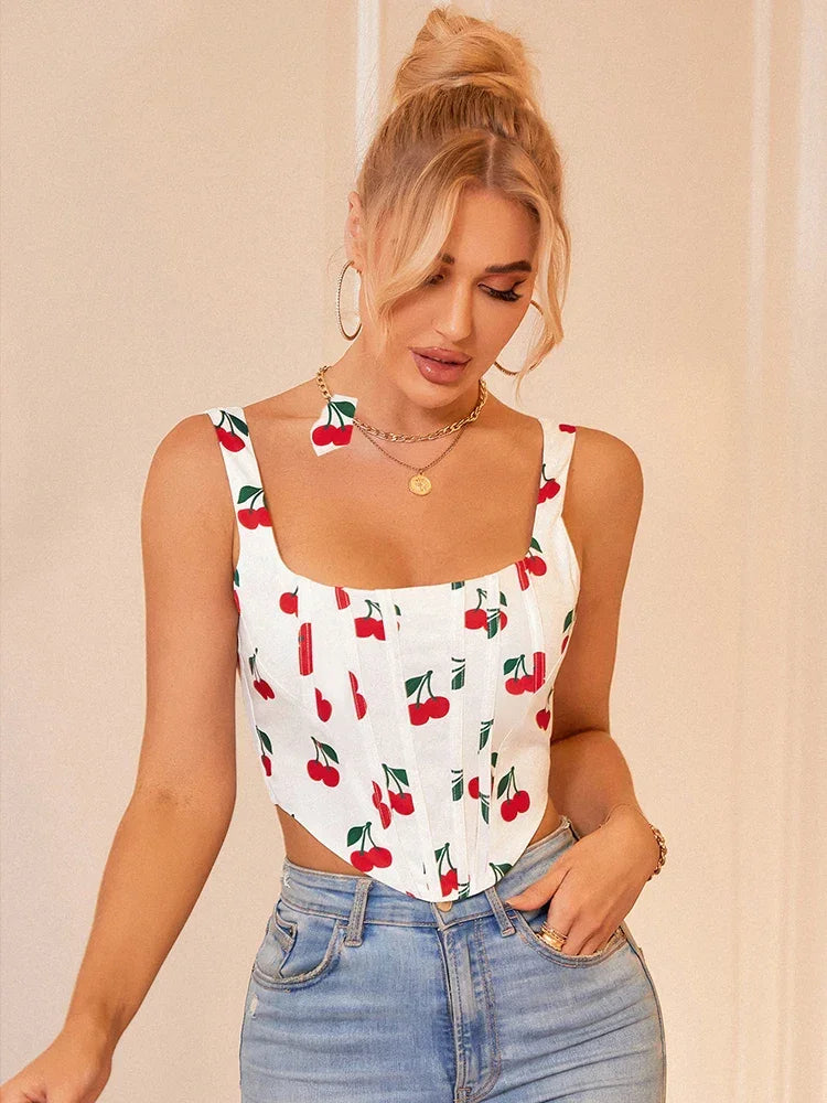 Print Corset Top Women - Piña Colada