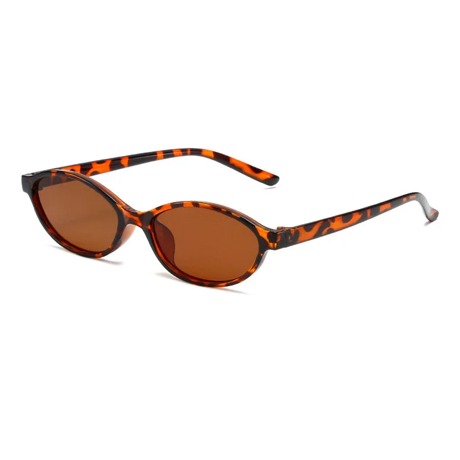 Retro Oval Frame Sunglasses - Piña Colada