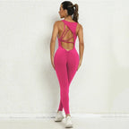 Seamless Sleeveless Yoga Jumpsuit for Women - Piña Colada
