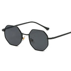 Vintage Octagon Metal Sunglasses – UV400 Polygon Goggles for Women - Piña Colada