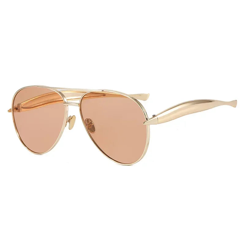 Vintage Metal Pilot Sunglasses - Piña Colada