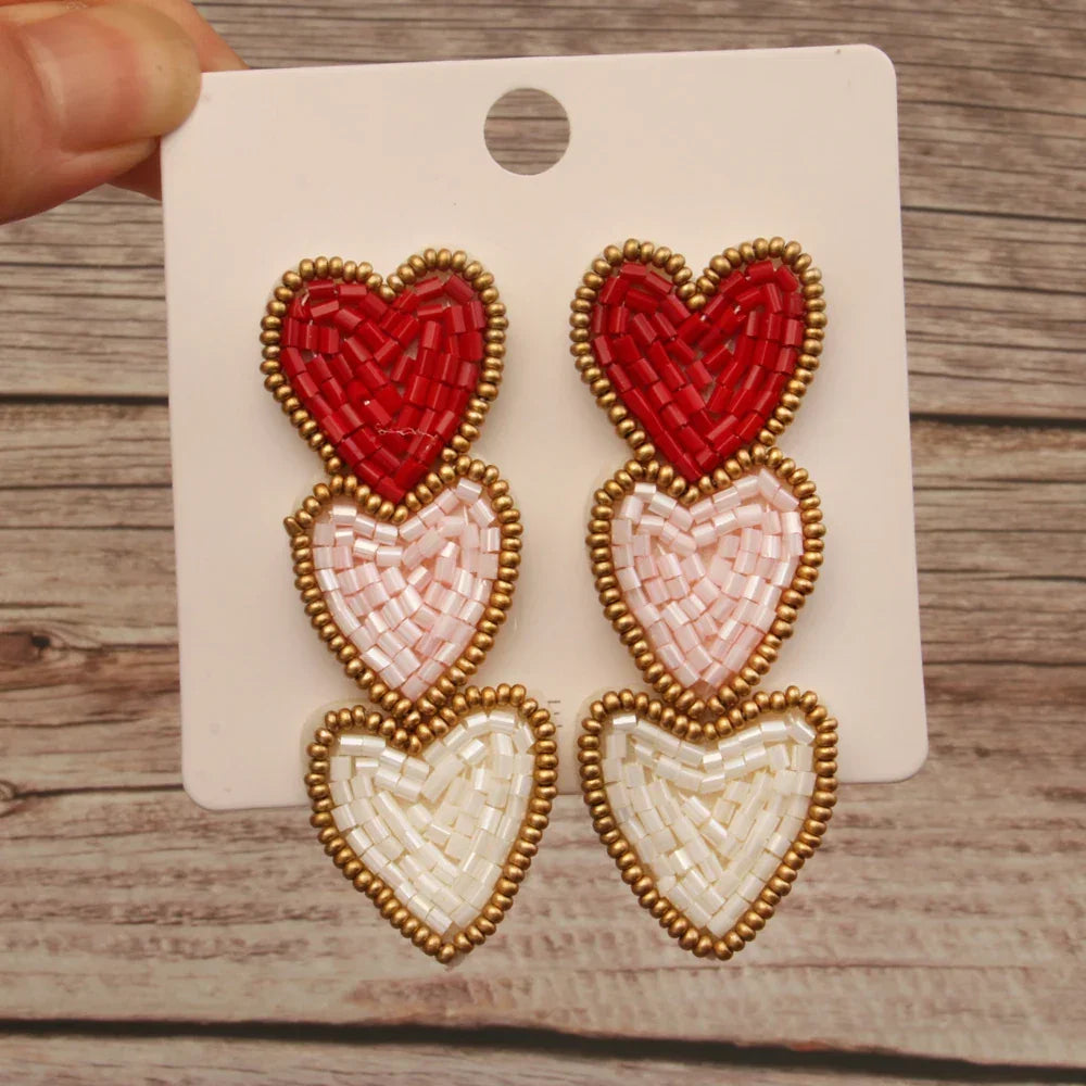 Love Beaded Earrings - Piña Colada