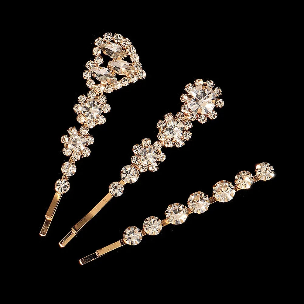 Clear Crystal Hair Pins - Piña Colada