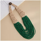 Handmade Small Beaded Necklace - Piña Colada