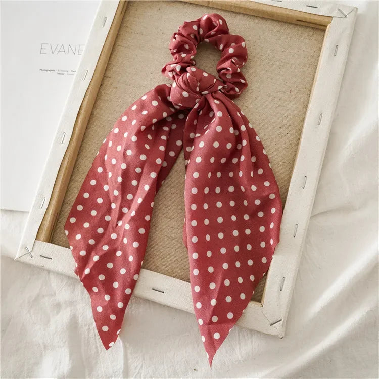 Print Bow Satin Long Ribbon - Piña Colada