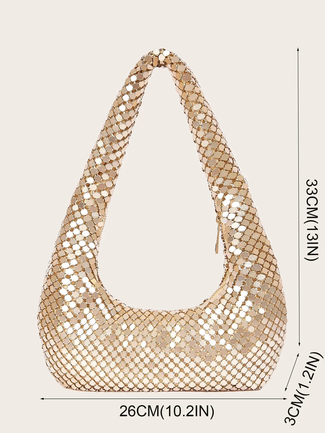 Metallic Sequin Boho Bag - Piña Colada
