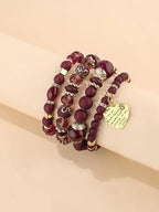 Boho Acrylic Beads Bracelet Set - Piña Colada