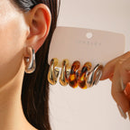 6Pcs/Set Classic Earrings - Piña Colada