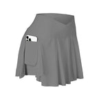 Casual A-Line Tennis Skirt with Stretch Waist - Piña Colada