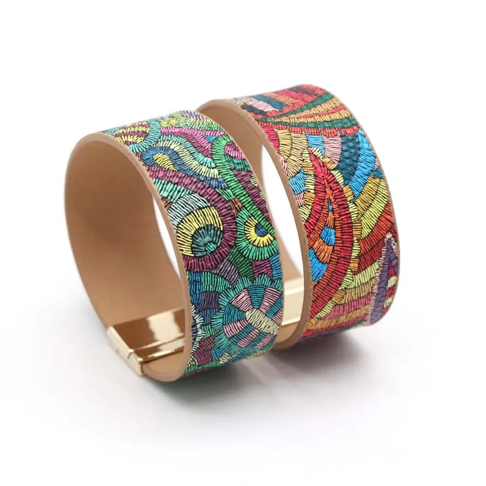 Wrap Leather Bracelet - Piña Colada