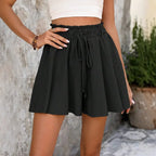 High-Waist Casual Folded Shorts - Piña Colada