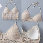 Boho Fringe Tank - Piña Colada