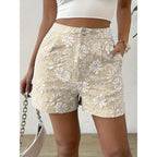 Floral Low Waist Shorts – Casual Fit - Piña Colada