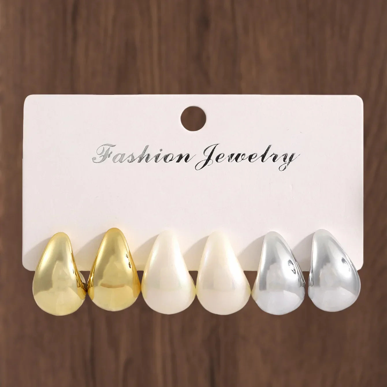 Geometric Drop Earrings – Cute & Romantic Zinc Alloy Design - Piña Colada