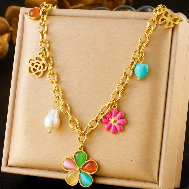316L Stainless Steel Necklace New Trend - Piña Colada