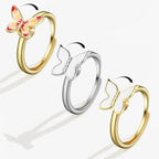 Spinner Ring Crystal Flower - Piña Colada