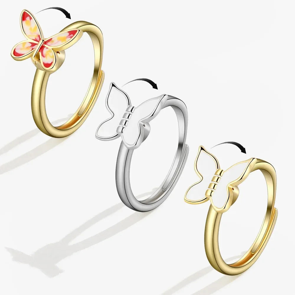Spinner Ring Crystal Flower - Piña Colada