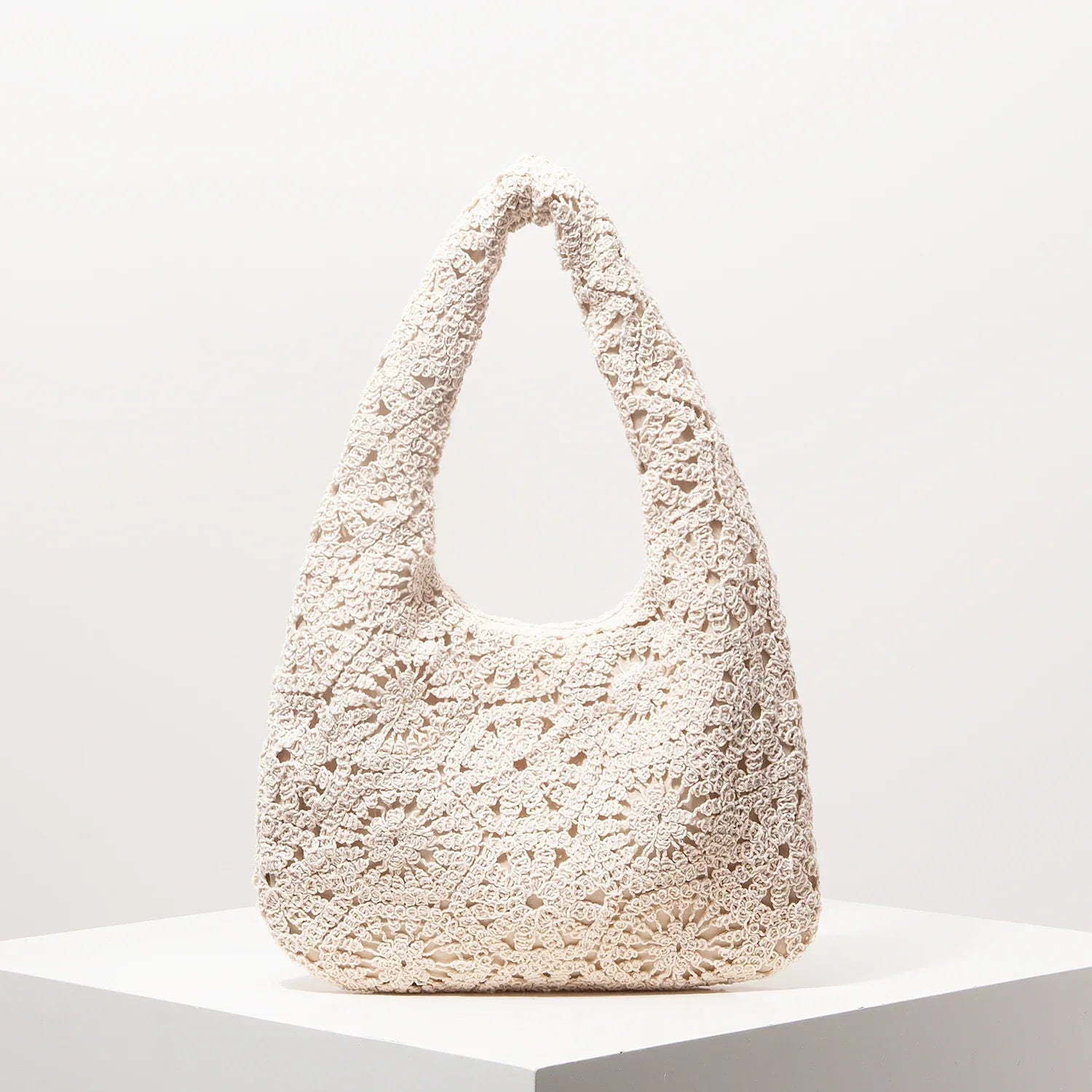 Pattern Hollow Shoulder Bag - Piña Colada
