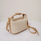 Small Straw Handbag Trendy - Piña Colada