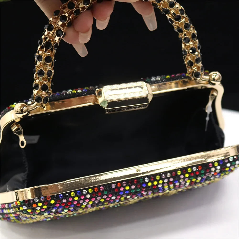 CLUTCH GLITTER BAG FOR EVENING - Piña Colada