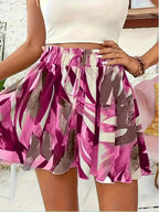 Beach Shorts Ruffles High Waist - Piña Colada