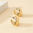 Chunky Stainless Steel Hoop Earrings - Piña Colada