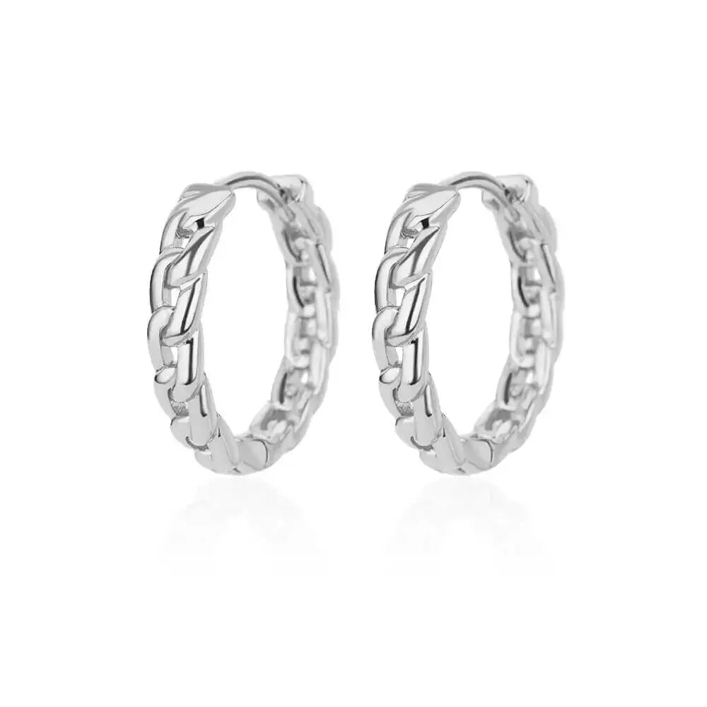 Zircon Polygon Earrings For Women Stainless Steel Geometric - Piña Colada