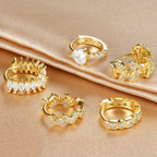 Stainless Steel Round Circle Earrings for Women - Piña Colada