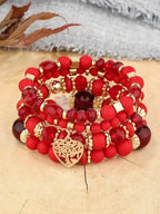 Boho Acrylic Beads Bracelet Set - Piña Colada