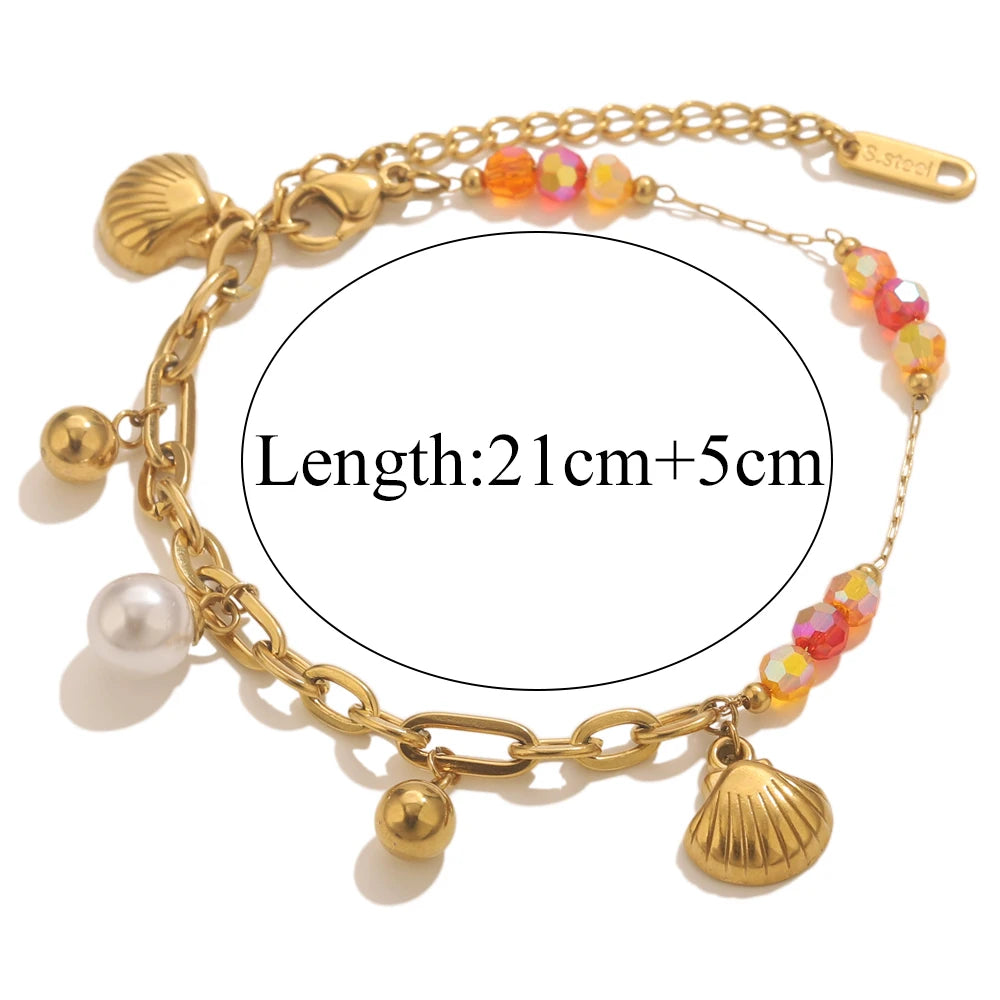 Seashell Bracelet Gold-Plated