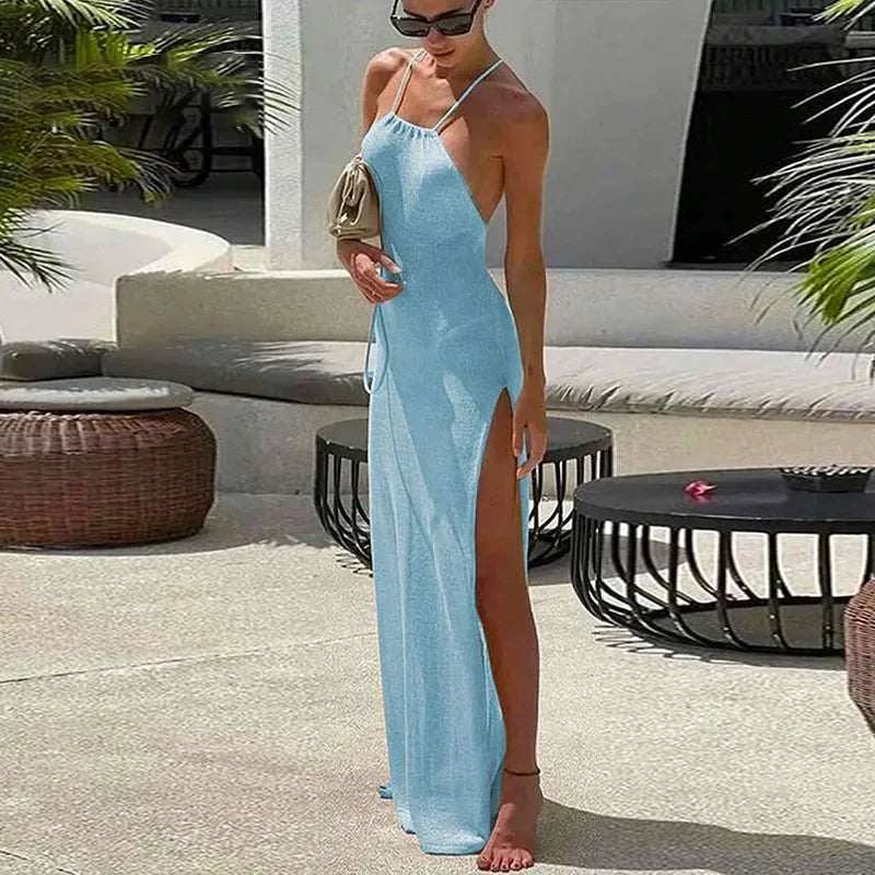 Knitted Cover Up Beach Dress Sexy - Piña Colada