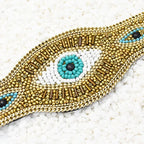 Vintage Handmade Beads Devil Eye - Piña Colada
