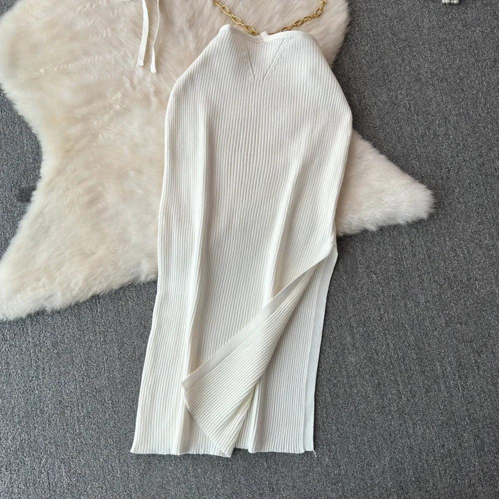 Halter Knit Two-Piece Set - Piña Colada