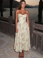 Flower Print Dress Women Summer - Piña Colada