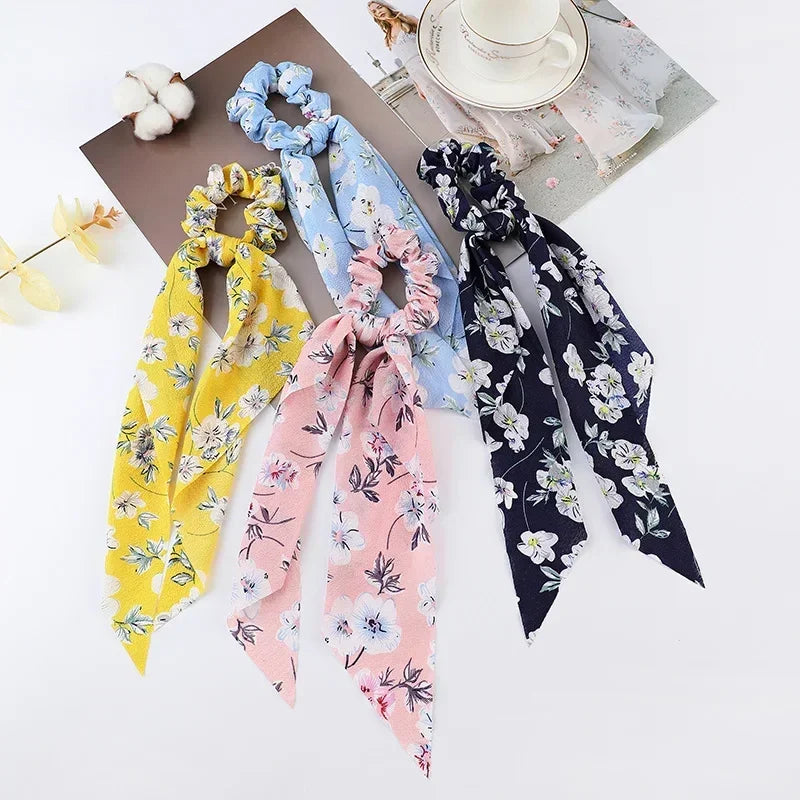 Satin Scrunchie Scarf - Piña Colada