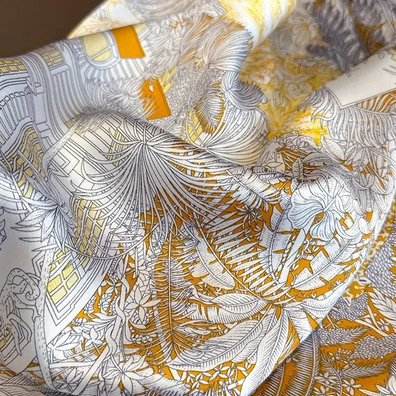 Bohemian Silk Scarf - Piña Colada