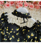 Floral Print Chiffon Top High Waist - Piña Colada