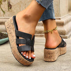 Chunky Wedge Platform Sandals – Summer Comfort Style - Piña Colada