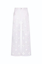 Casual Hollow Out Jeans Street Solid - Piña Colada