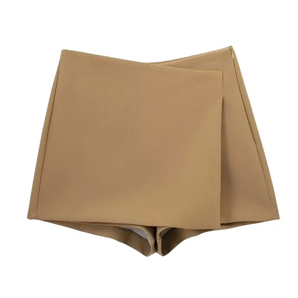 High Waist Tiered Skort – Chic Casual Elegance - Piña Colada