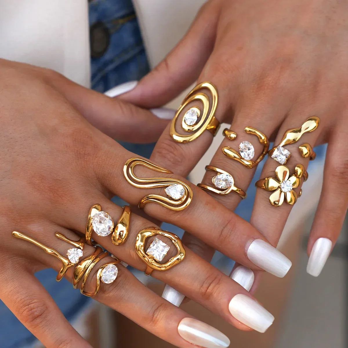 Cubic Zirconia Ring - Piña Colada